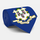 Vlag van Connecticut Stropdas (Opgerold)