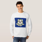 Vlag van Connecticut T-shirt (Voorkant volledig)