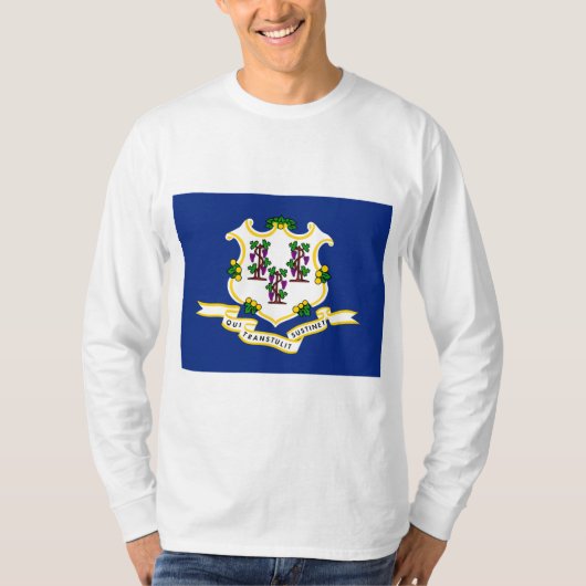 Vlag van Connecticut T-shirt (Voorkant)