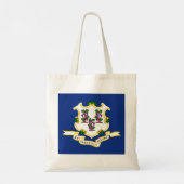 Vlag van Connecticut Tote Bag (Achterkant)