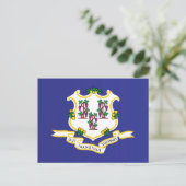 Vlag van Connecticut, VS Briefkaart (Staand voorkant)