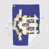Vlag van Connecticut, VS Golfhanddoek (Insitu)