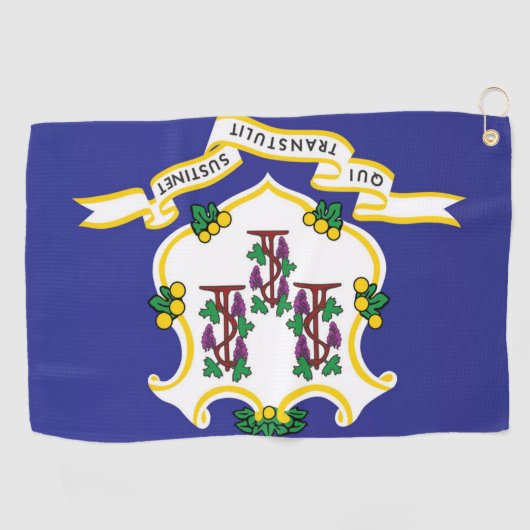 Vlag van Connecticut, VS Golfhanddoek (Horizontaal)