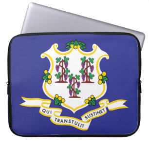 Vlag van Connecticut, VS Laptop Sleeve