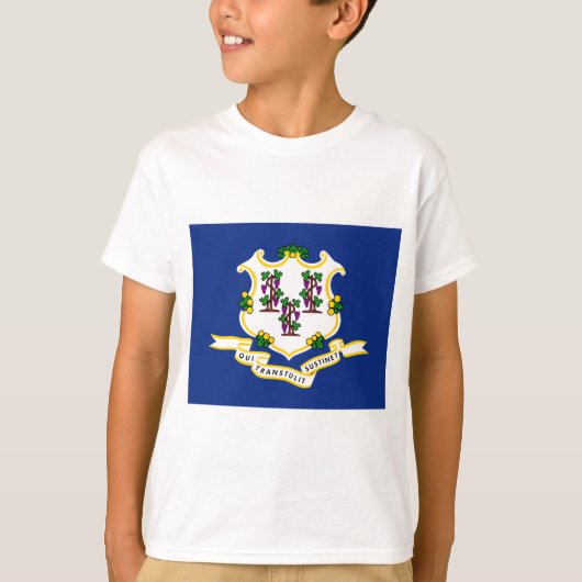 Vlag van Connecticut (VS-staat) T-shirt (Voorkant)