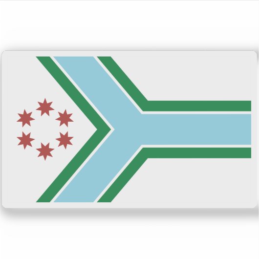 Vlag van Cook County, Illinois Sticker (Voorkant)