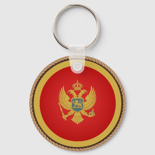 Vlag van Cool Montenegro Sleutelhanger (Voorkant)