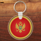 Vlag van Cool Montenegro Sleutelhanger (Voorkant)