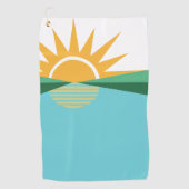 Vlag van Coral Springs, Florida Golfhanddoek (Voorkant)