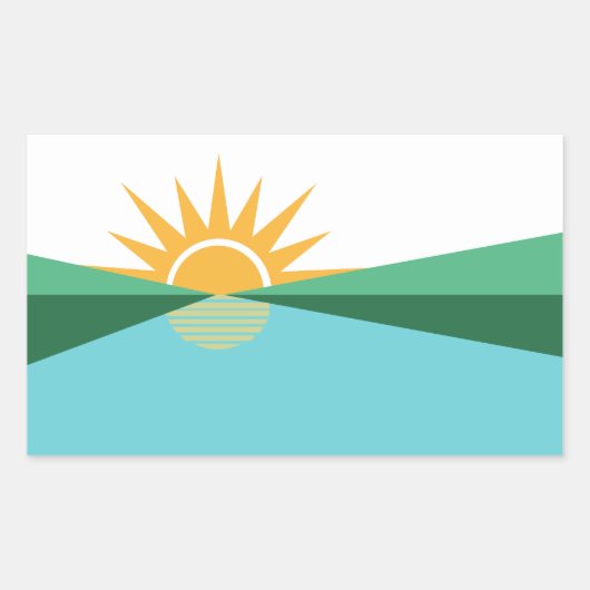 Vlag van Coral Springs, Florida Rechthoekige Sticker (Voorkant)