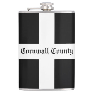 Vlag van Cornwall County Heupfles