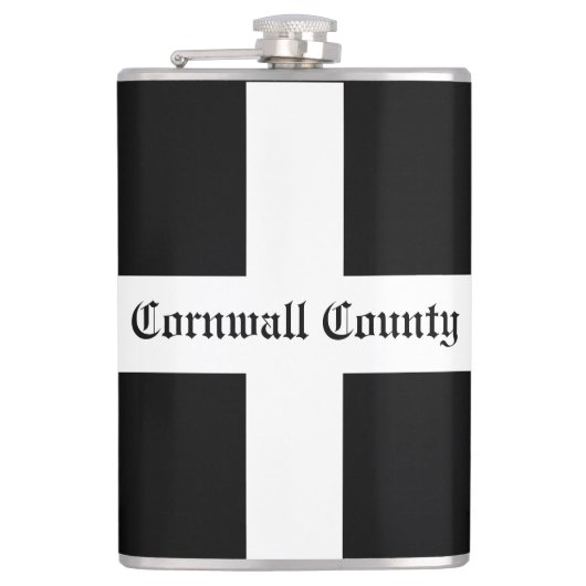 Vlag van Cornwall County Heupfles (Voorkant)