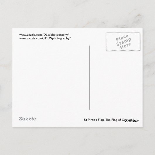 Vlag van Cornwall (Kernow) Briefkaart (Achterkant)