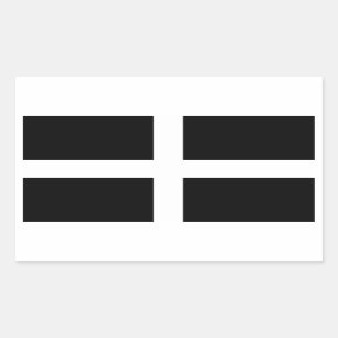 Vlag van Cornwall Rechthoekige Sticker