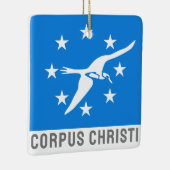Vlag van Corpus Christi, Texas Keramisch Ornament (Rechts)