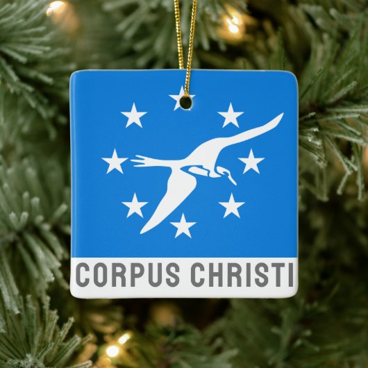 Vlag van Corpus Christi, Texas Keramisch Ornament (Boom)