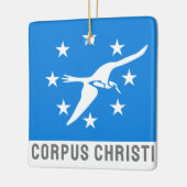 Vlag van Corpus Christi, Texas Keramisch Ornament (Links)