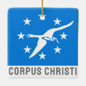 Vlag van Corpus Christi, Texas Keramisch Ornament (Achterkant)