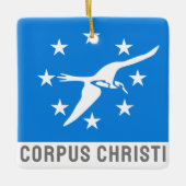 Vlag van Corpus Christi, Texas Keramisch Ornament (Voorkant)