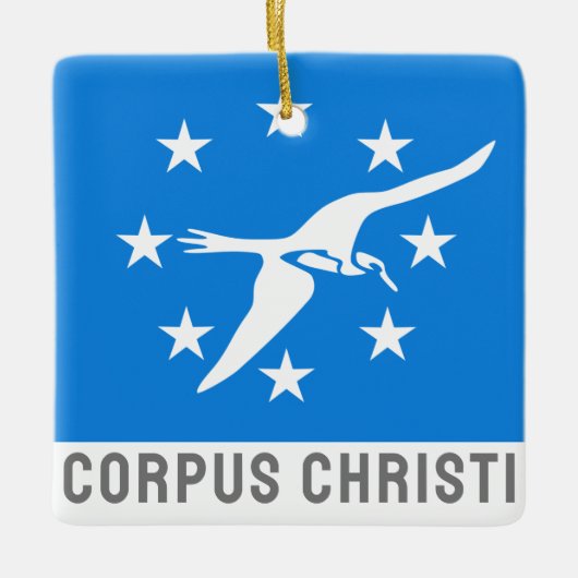 Vlag van Corpus Christi, Texas Keramisch Ornament (Voorkant)
