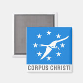 Vlag van Corpus Christi, Texas Magneet (Voorkant / Achterkant)