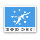 Vlag van Corpus Christi, Texas Sticker (Voorkant)