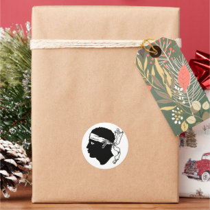 Vlag van Corsica Ronde Sticker