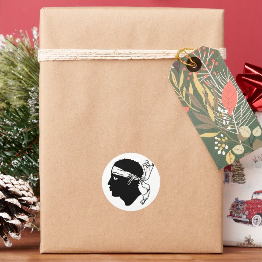 Vlag van Corsica Ronde Sticker (Feestdagen)