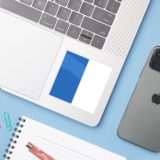 Vlag van Cossonay, Zwitserland Sticker (Laptop met iPhone)