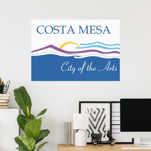 vlag van Costa Mesa Poster (Thuiskantoor)