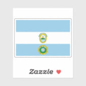 Vlag van Costa Rica (1824-1840) Sticker (Vel)