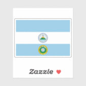 Vlag van Costa Rica (1824) Sticker (Vel)