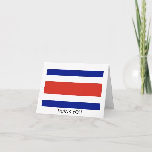 Vlag van Costa Rica Bedankkaart (Voorkant)