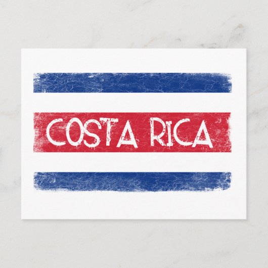 vlag van Costa Rica Briefkaart (Voorkant)
