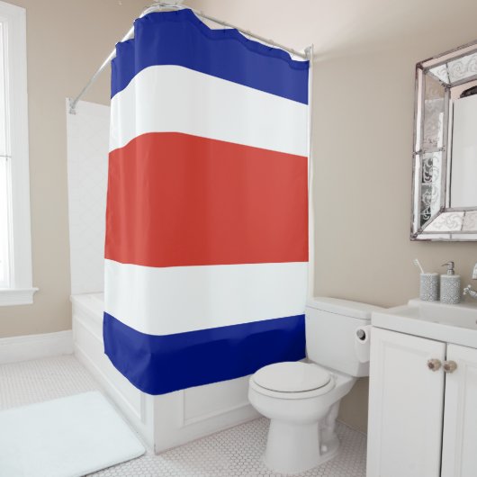 Vlag van Costa Rica Douchegordijn (In situ)