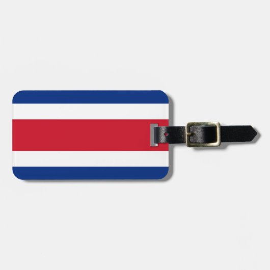 Vlag van Costa Rica Easy ID Personal Bagagelabel (Voorkant horizontaal)