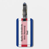 Vlag van Costa Rica Easy ID Personal Bagagelabel (Achterkant verticaal)