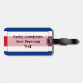Vlag van Costa Rica Easy ID Personal Bagagelabel (Achterkant horizontaal)