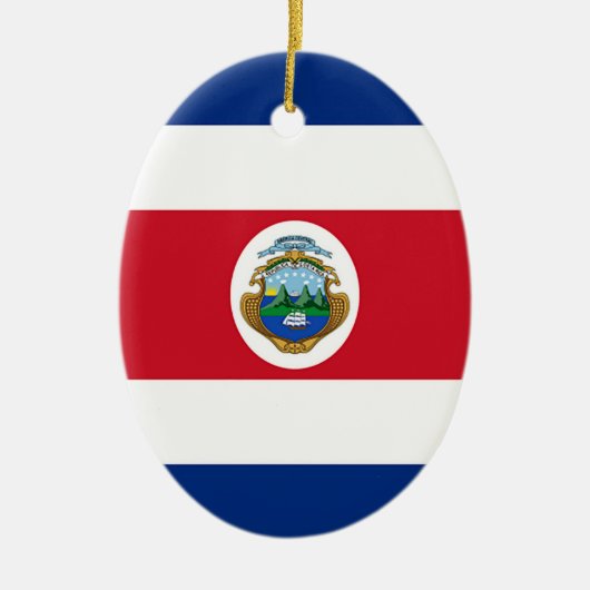 Vlag van Costa Rica Keramisch Ornament (Voorkant)
