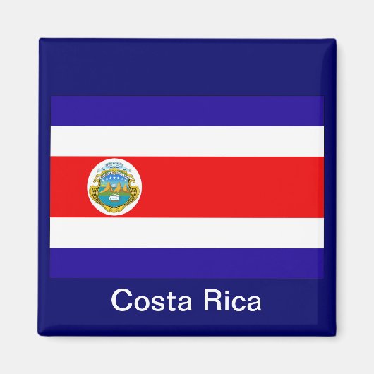 Vlag van Costa Rica Magneet (Voorkant)
