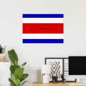 Vlag van Costa Rica Poster (Thuiskantoor)