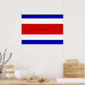 Vlag van Costa Rica Poster (Keuken)