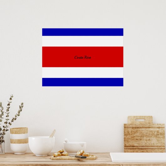 Vlag van Costa Rica Poster (Keuken)