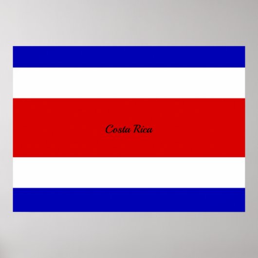 Vlag van Costa Rica Poster (Voorkant)