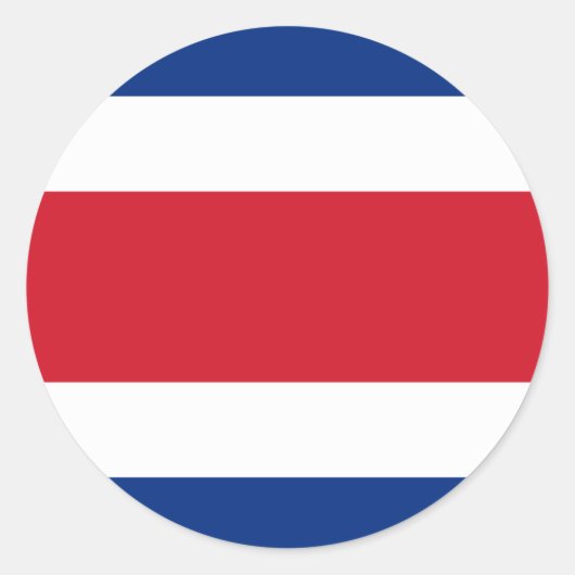 Vlag van Costa Rica Ronde Sticker (Voorkant)
