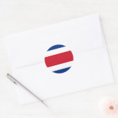 Vlag van Costa Rica Ronde Sticker (Envelop)