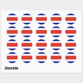 Vlag van Costa Rica Ronde Sticker (Vel)