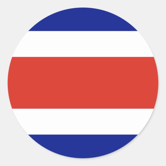 Vlag van Costa Rica Ronde Sticker (Voorkant)
