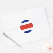 Vlag van Costa Rica Ronde Sticker (Envelop)