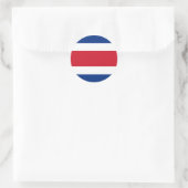 Vlag van Costa Rica Ronde Sticker (Tas)
